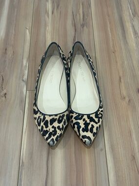 Ivanka Trump Leopard Print Pointed Toe Flats
